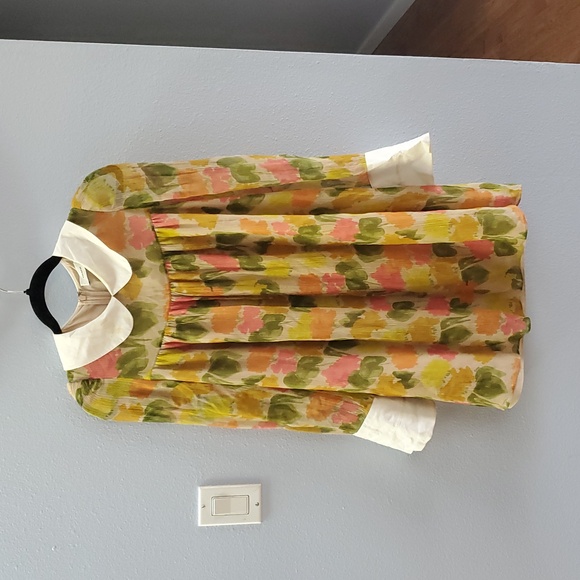 Coach Floral Babydoll Long Sleeve Dress with Peter Pan Collar - Picture 1 of 10